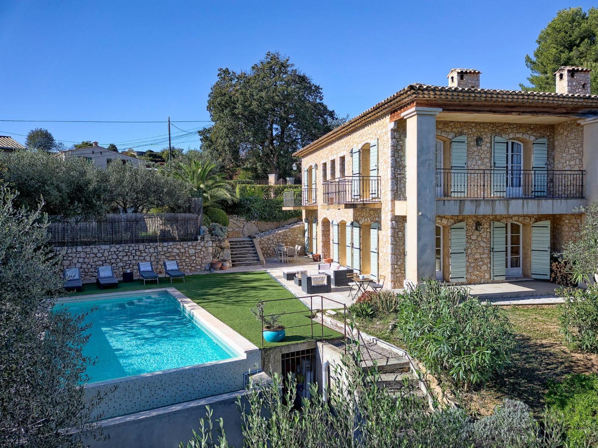 Vila Bastide D'Architecte En Pierre Cagnes-sur-Mer Exteriér fotografie