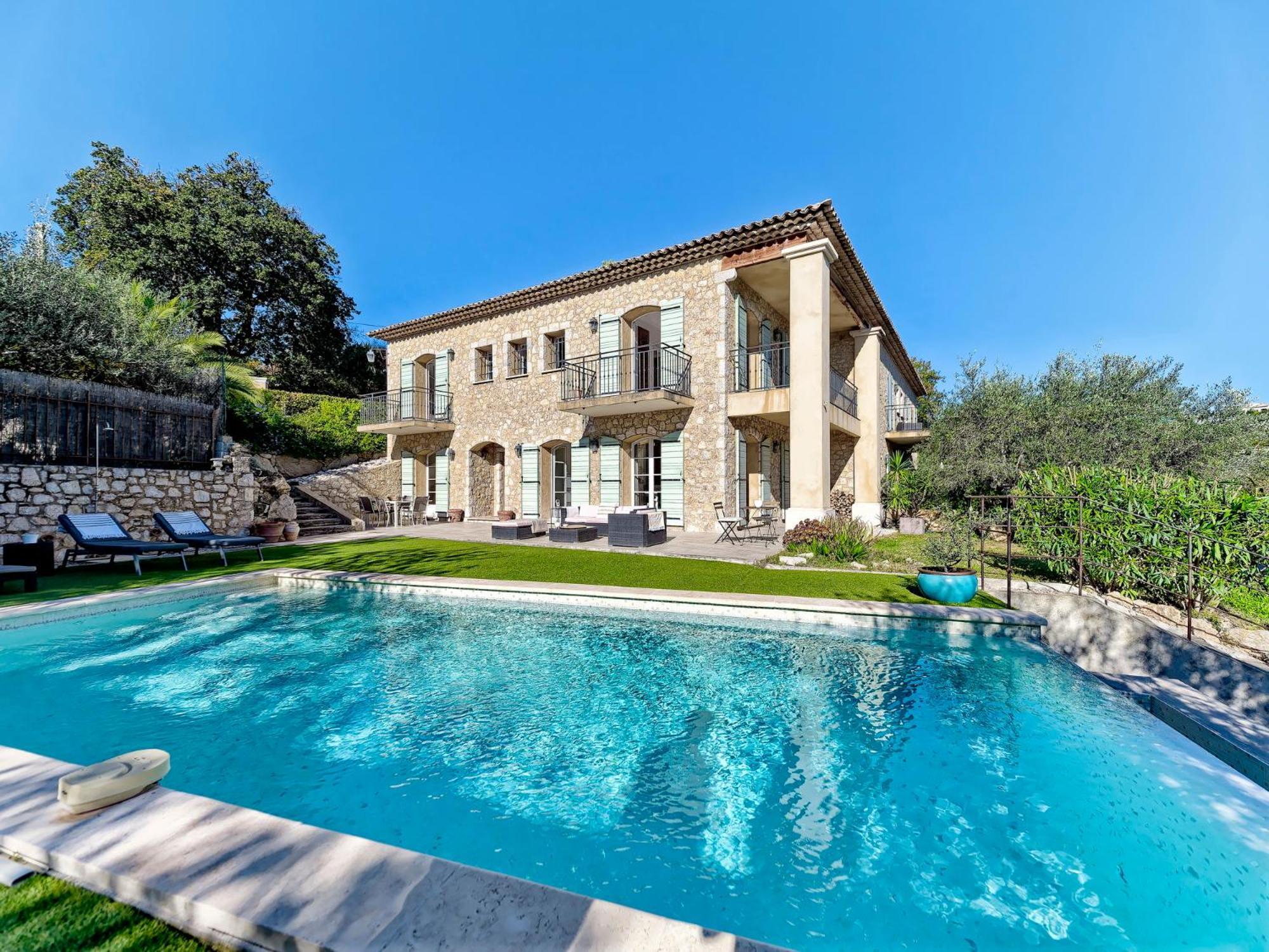 Vila Bastide D'Architecte En Pierre Cagnes-sur-Mer Exteriér fotografie